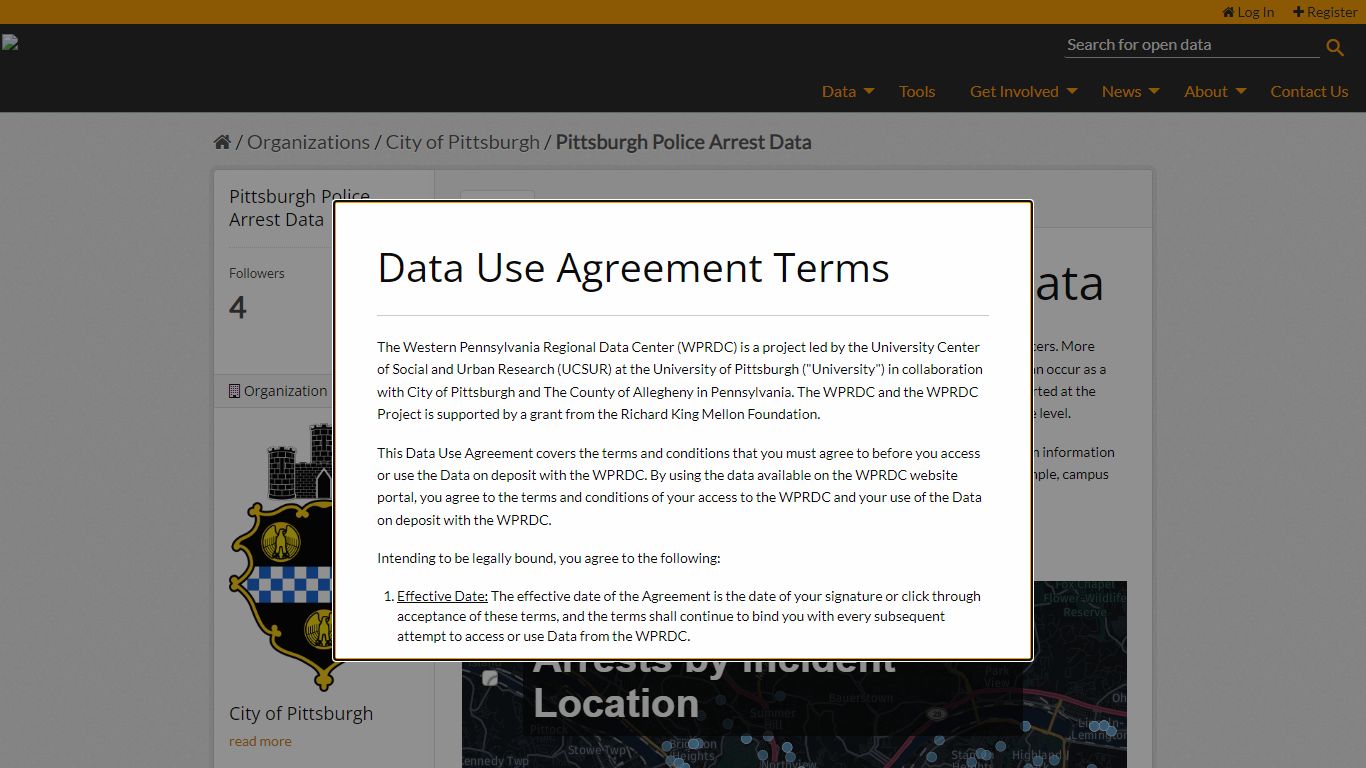 Pittsburgh Police Arrest Data - Datasets - WPRDC